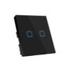 Glass Wifi Smart 2 Gang Switch Black
