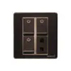 Bellevino Series Brown 3 Switches & 1 Sockets