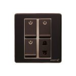 Bellevino Series Brown 3 Switches & 1 Sockets
