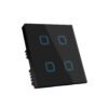 Glass Wifi Smart 4 Gang Switch Black