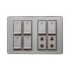 Bellevino Series Gray 6 Switch & 2 Sockets